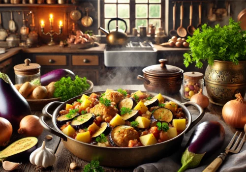 סופריטו עוף עם חצילים ותפוחי אדמה: המתכון המושלם לארוחה משפחתית