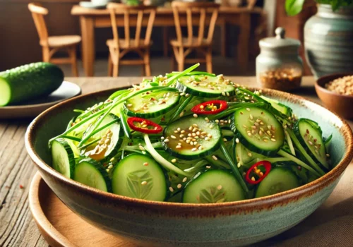 סלט מלפפונים חמוץ מתוק תענוג של מנה