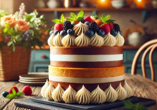 עוגת שלוש שכבות קלה להכנה (זה רק נראה מסובך!)