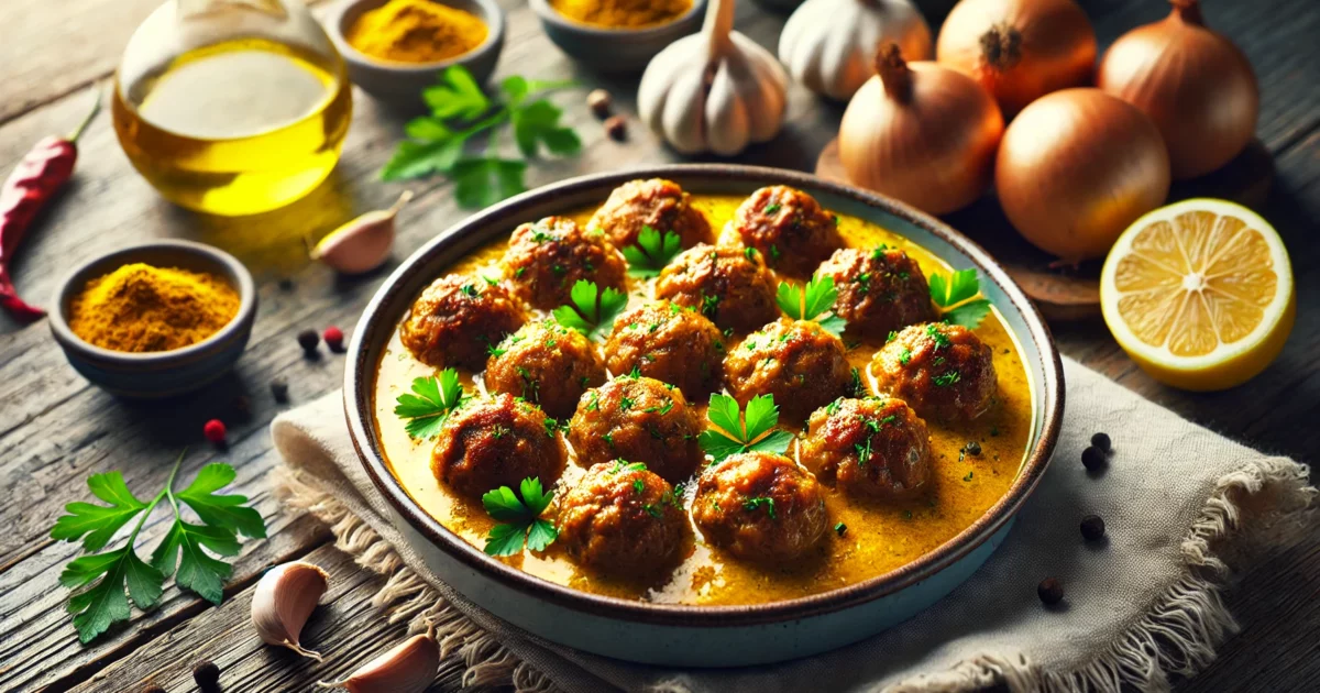 קציצות בשר ברוטב צהוב משגע