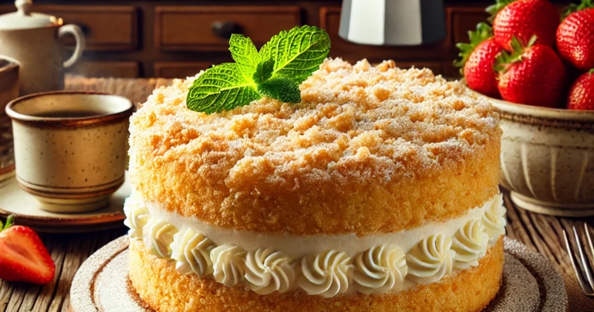 עוגת שמנת פירורים של פעם: קלה להכנה וטעימה בטירוף