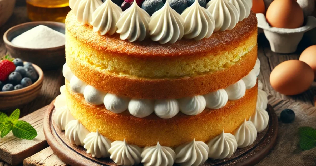 עוגת טורט גבוהה עם קצפת (מתכון מדהים שחובה לנסות!)