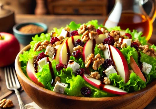 סלט חסה ותפוחים עם רוטב קטלני: מתכון מרענן וממכר