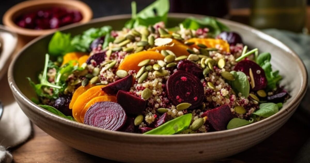 מתכון לסלט סלק עם אגוזים וחמוציות