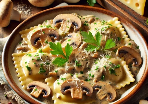 רביולי שמנת פטריות: מנה משגעת וממכרת שתסחוף אתכם לעולם של טעמים