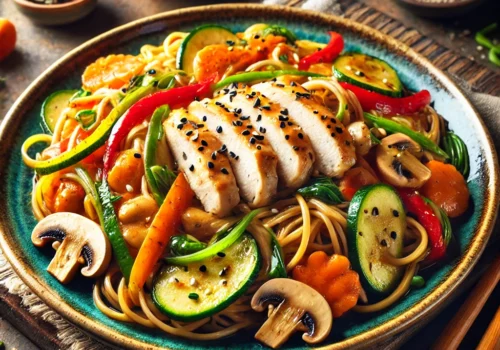 מוקפץ חזה עוף עם ירקות ונודלס: המתכון המושלם לארוחה מהירה וטעימה