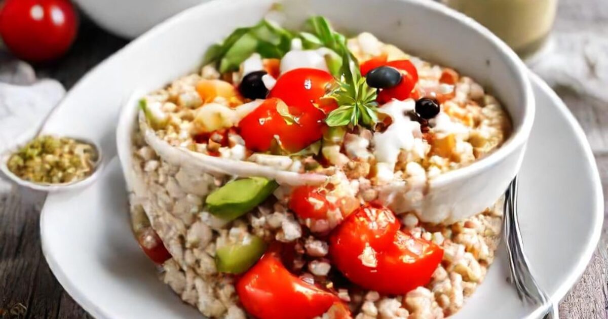 סלט חיטה מרענן עם ירקות קלויים