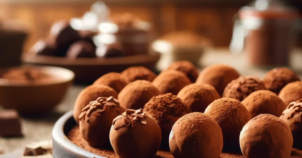 כדורי שוקולד עם שמנת מתוקה