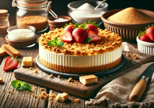 עוגת גבינה פירורים ב-10 דקות: המתכון המושלם למנה קלילה ומעלפת