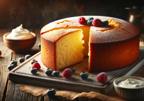 עוגת שמנת חמוצה בחושה אפויה בטעם גן עדן