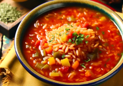 מרק אורז אדום מרוקאי