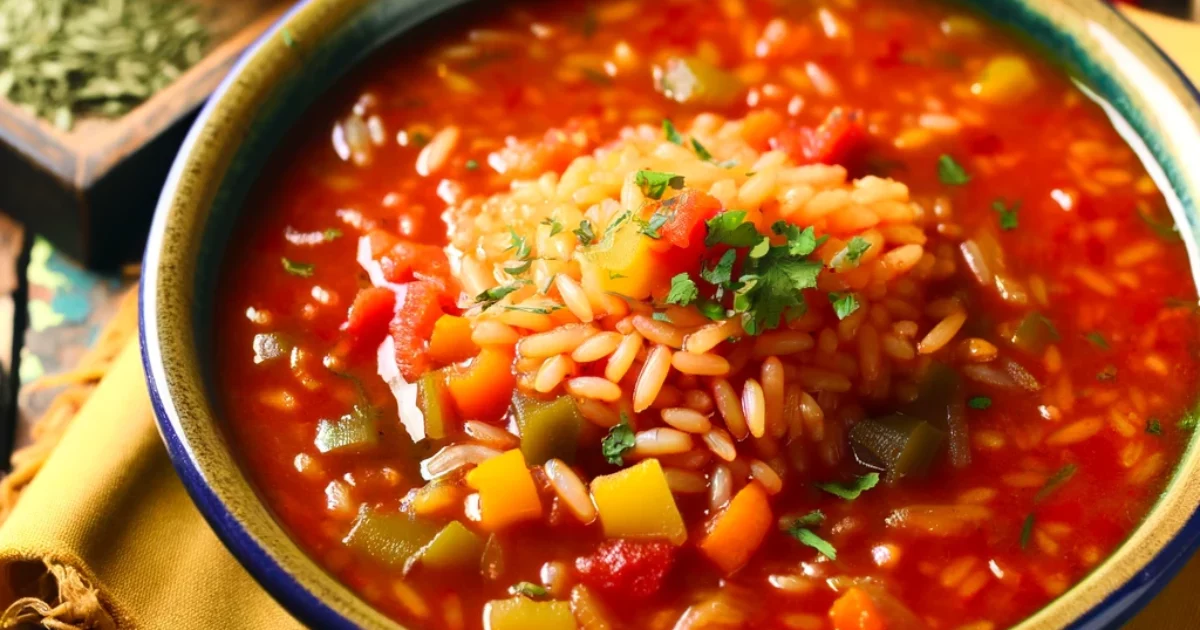 מרק אורז אדום מרוקאי