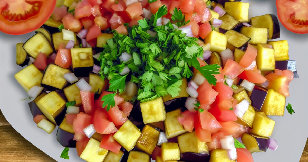 סלט קוביות חצילים מרוקאי שלא תוכל להפסיק לאכול