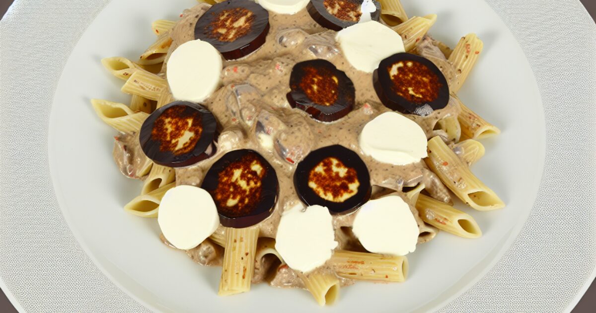 פסטה עם קרם חצילים וגבינת מוצרלה שתשגע אתכם!