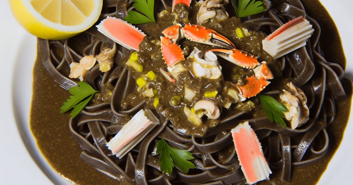 פסטה שחורה עם רוטב סרטנים ולימונים שיהפוך את הארוחה לחוויה